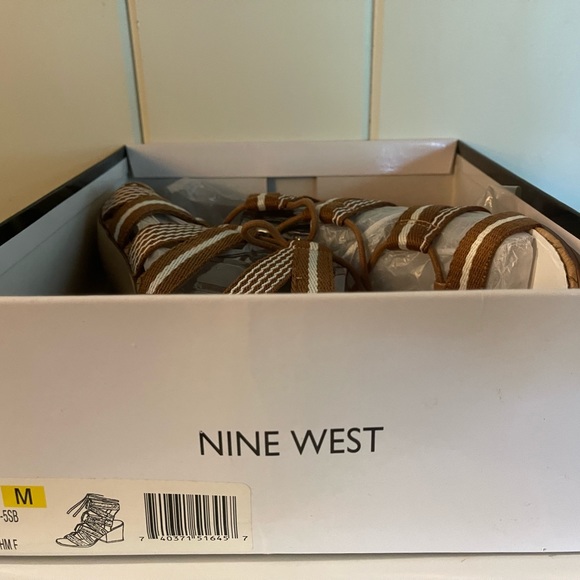 Nine West “Ghobio” sandals with cork heel size 8 1/2 NWT - Picture 2 of 6